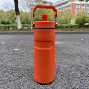 DD3975 Tasse Thermique en Acier Inoxydable Haute Qualité, Gourde Sportive Portable, Bouteille Isotherme Anti-Fuite pour Camping, Sans BPA, 16OZ, 24-36 Heures - Product Image 2