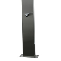 Colonne de douche extérieure LANO contemporaine à levier unique 316, robinet sur pied moderne, surface polie, jet de pluie doux