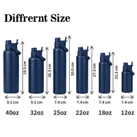 Tutup Bebas BPA 40oz Kapasitas Besar Botol Air Vakum Tahan Gores untuk Luar Ruangan Botol Termal Stainless Steel Tutup 2 in 1 Tumbler