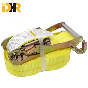 Hot Sale 2''x10000lbs Heavy Duty Ratchet Tie Down Strap Lashing Load Straps With Wire Hook For Cargo Control