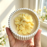 Bougie en paraffine dans un pot en céramique de qualité supérieure, style floral doux, parfum longue durée pour la fête de Thanksgiving, événementiel, maison, vente en gros, décoration