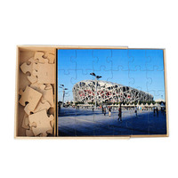 Puzzle en bois éducatif pour enfants, usine chinoise, personnalisé, OEM, Image de paysage, pièces