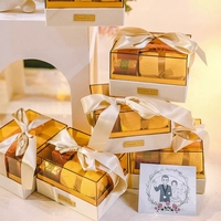 Boîte cadeau personnalisée de luxe en acrylique boîte d'emballage en Lucite pour mariage anniversaire de réception de fête d'anniversaire de festival