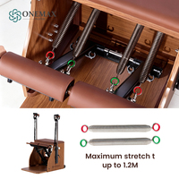 Chaise de Pilates professionnelle ONEMAX en bois de noyer, chaise d'exercice de stabilité avec poignées, portable, réglable, pour studio commercial