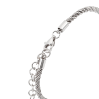Bracelet chaîne et maillons classique en platine blanche Pt950 gravé Dragon Phénix avec maillons à motifs, cadeau d'anniversaire unisexe