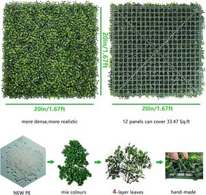 UV kháng nhân tạo gỗ Hoàng Dương hedge Mat Bảng điều chỉnh vật liệu nhựa ngoài trời dọc màu xanh lá cây tường trồng cỏ Bảng điều chỉnh - Product Image 3