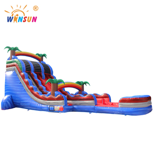 <b>Large</b> Outdoor Red Blue Ripple <b>Slide</b> Inflatable Water <b>Slide</b> - Product Image 1