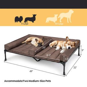 Surewalhome Verhoogde Hondenbed Met Afneembare <span class=keywords><strong>Bolster</strong></span>, Verhoogde Hondenbank Voor 2 Honden Van De Grond Verhoogde Tweepersoonsbedden - Product Image 3