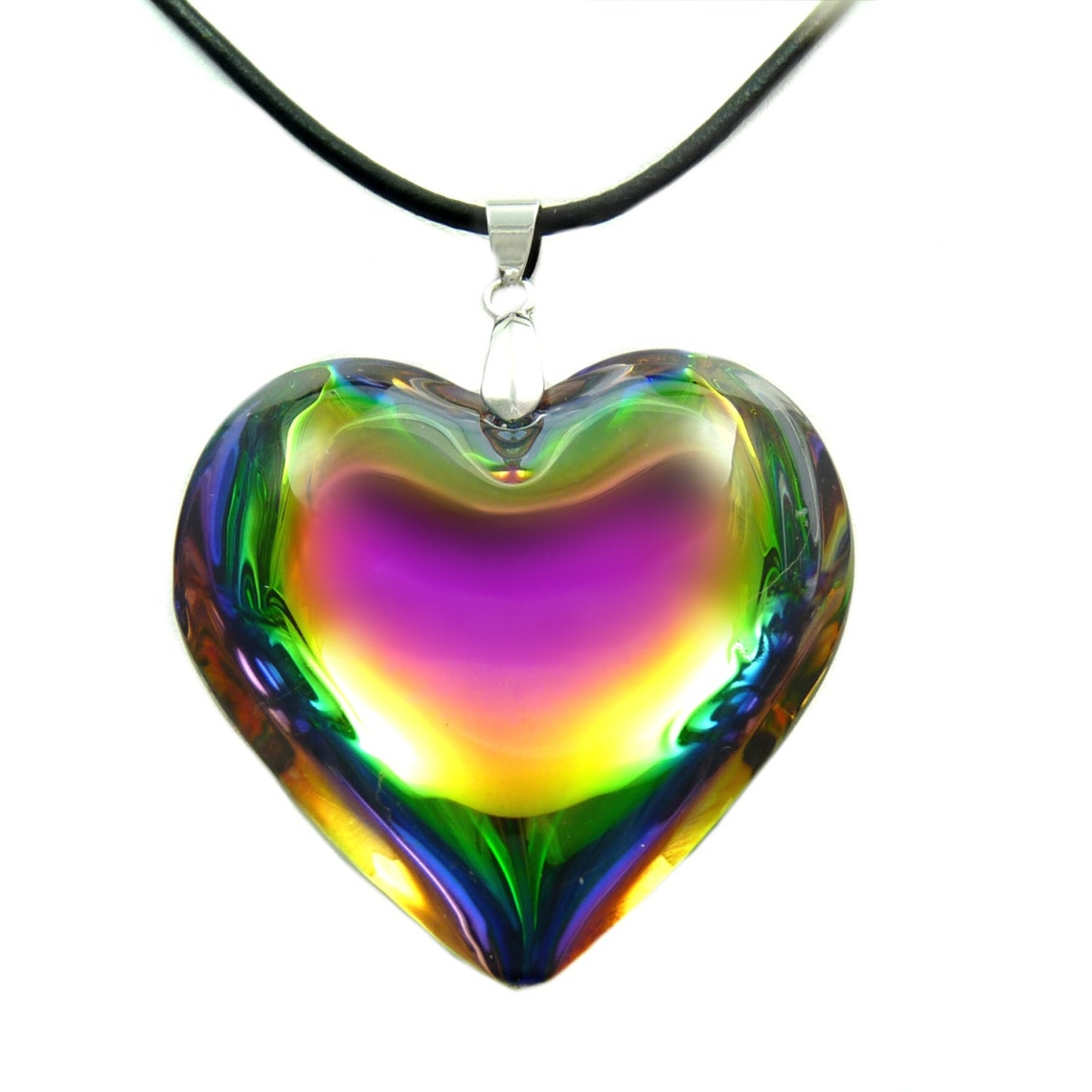 Collier COEUR en Murrine - Vert Collier COEUR en Murrine - Vert