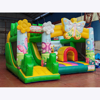 Château gonflable en PVC avec toboggan, maison de rebondissement pour enfants, papillon, abeille