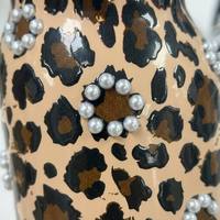 Thermos de luxe en acier inoxydable 500 ml avec imprimé animal (léopard, tigre, zèbre, serpent) et strass, anti-fuite, sans BPA, personnalisable OEM