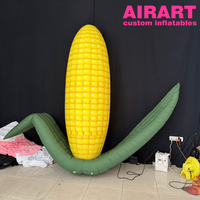 Maïs gonflable de 2,5 m de haut pour les idées de fêtes en parc pour enfants, ballon maïs jaune personnalisé pour accessoires de scène