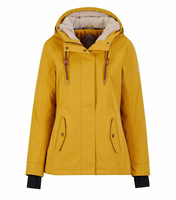 Veste universitaire pour femme OEM ODM, printemps-hiver, unie, écologique, imperméable, coupe-vent, respirante, 100% polyester, durable et élégante