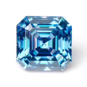 Pierre de Moissanite colorée taille Ascher en feuille d'or, clarté VVS1, excellente taille pour la fabrication de bijoux, toutes tailles en stock - Product Image 2