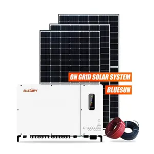 Bluesun 400KW 420W 450W産業用太陽光発電オングリッドソーラーシステムのスマートな監視と制御