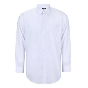 Chemise pour homme, décontractée, business, coton et polyester, design simple avec col boutonné, manches longues - Product Image 2