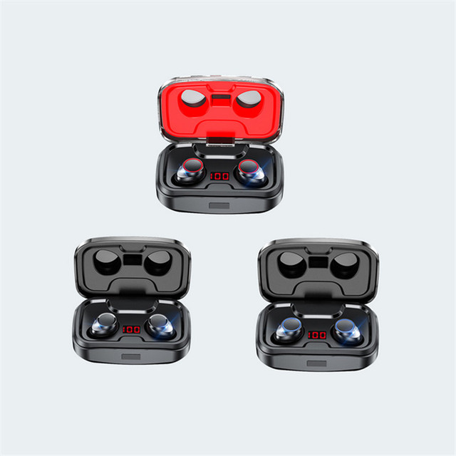 X10 TWS In-Ear Earphones LED Power Display Noise Cancelling for 5.3 IPX5 Waterproof Touch Control 3500mAh Charging Case