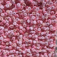 Großhandel 3D 5D Aufrollbare Blumenwand Seiden-Kunstblumen Rosa Weiße Blumenwand Luxuriöse Dekorative Blumenwand-Kulisse