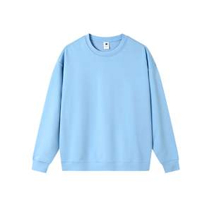 Offre Spéciale 330GSM hommes lourd sweat 100% coton surdimensionné goutte épaule ras du cou solide pull sweat pour hommes - Product Image 4