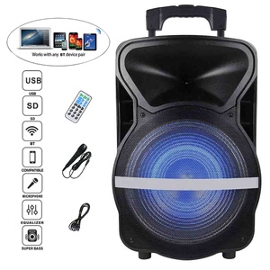 Loa 15 Inch 100W Bộ Karaoke Di Động Hỗ Trợ Loa TWS Đèn LED Tiệc Tùng-Stand-Mic-pin Bocina Parlant - Product Image 4