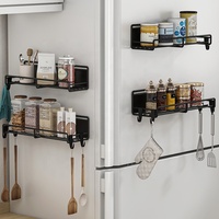 Organisateur latéral de réfrigérateur en métal antirouille, support d'accessoires suspendu détachable pour l'organisation domestique
