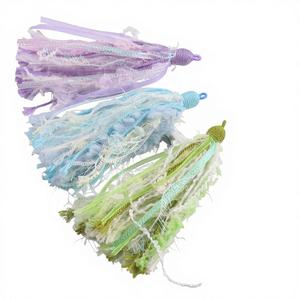 Nouvelles pampilles en coton et ruban de style chinois pour accessoires de pendentifs de sacs et chaînes de téléphone portable faits main DIY, en stock - Product Image 2