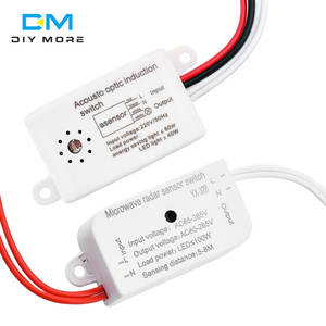 220V サウンド音声センサースイッチ屋内/AC85V-265V 50Hz マイクロ波レーダーモーションセンサーモジュールインテリジェント自動オンオフライトスイッチ - Product Image 2