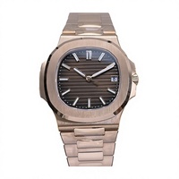 Montre de haute qualité, étanche, 40 mm, mouvement DDF d'usine 324, cadran SW en or rose lesté 5711, montre de plongée chocolat