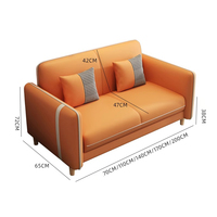 Canapé modulable contemporain nordique, design éco-responsable, petit canapé double ou trois places pour appartement locatif, hôtel, chambre ou salon