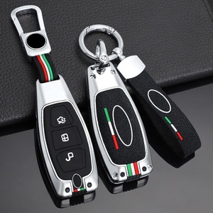 Custodia per chiave auto in lega + Gel di silice per Ford Ranger C-Max S-Max Focus Galaxy Mondeo Trans Tourneo accessori Ranger personalizzati  34