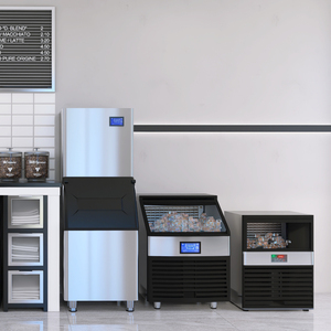 Commercial Ice Maker Machine 500kg/24 Hours 250kg 300kg 1ton Production With 200kg <b>Storage</b> for Business <b>Cube</b> Making Large Daily - Product Image 3