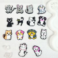 Porte-clés en PVC de dessin animé chat et chien, breloque pour clés de voiture et pendentif de sac à dos - Fabriqué en Chine