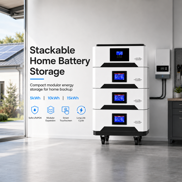 51.2V 100Ah Lithium Battery Pack 5Kwh Home Energy Storage System 48V 100Ah Stackable  LiFePO4 Battery
