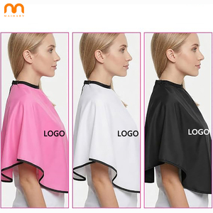 <span class=keywords><strong>Mantella</strong></span> per Parrucchiere in Poliestere con Logo Personalizzato, Resistente agli Agenti Chimici, 70*85cm, per Tintura Capelli e Trucco, <span class=keywords><strong>Nera</strong></span>, Basso MOQ - Product Image 3