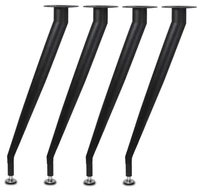 Pieds de meubles coniques en fer robustes pour usage commercial, modernes, pour table à manger, meuble TV, canapé, salon, chambre, personnalisables, en gros