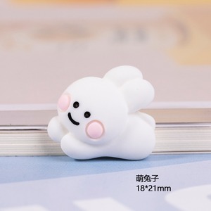 Accessoires en résine, autocollants 3D mignons de dessin animé (lapin, fleur, cœur) pour coques de téléphone et bouteilles d'eau, à coller avec de la colle crème DIY - Product Image 6