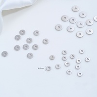 Perles plates rondes polies en laiton plaqué or 14 carats, faites à la main, pour la création de bracelets et colliers
