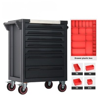 Carrito de Herramientas Metálico de Alta Resistencia con 7 Cajones, Cerradura con Llave, Cajones de Cierre Suave, Capacidad de Carga de 200 kg, Diseño Moderno, OEM para Taller
