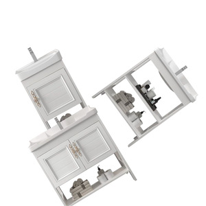 Directo de fábrica <span class=keywords><strong>Net</strong></span> Red Pequeño apartamento Lavabo de piso a piso Gabinete Puerta de laca para balcón Lavabo de inodoro de cerámica - Product Image 6