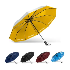 Volautomatische 3 Opvouwbare Promotionele Automatische Reiswijnfles Paraplu Voor Cadeau Met Logo Vintage