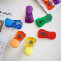 Clips magnétiques en plastique vintage couleur bonbon, pince de fermeture hermétique pour sacs alimentaires, ornement fonctionnel pour réfrigérateur