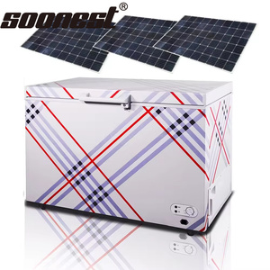 Congélateur coffre à double porte à compresseur DC alimenté par énergie solaire 138L 188L 258L 309L - Product Image 1