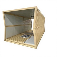 Structure en acier léger, maison conteneur pliable, maison préfabriquée modulaire mobile, abri conteneur pliable, cabane
