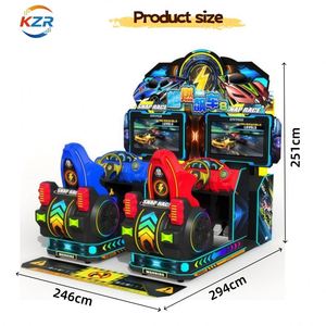 Máquina de Juego de Carreras Arcade, Versión Dinámica para 2 Jugadores, Simulador de Conducción de Autos, Juego Arcade de Carreras Operado con Monedas - Product Image 4