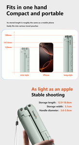 Vndefo 1.42 M Tùy Chỉnh <span class=keywords><strong>Logo</strong></span> Không Dây Màu Xanh Răng Điều Khiển Từ Xa Pro Điện Thoại Chân Máy Ảnh Tự Sướng <span class=keywords><strong>Stick</strong></span> Với LED Ánh Sáng - Product Image 2