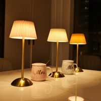Lampe d'ambiance rechargeable par USB Senya-Pro, design minimaliste, commande tactile, tissu en tissu, lampe de table LED sans fil de luxe pour restaurant