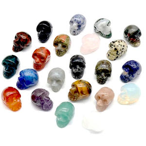 Halloween Horror CraftSemi-Precious Stone Artículo caliente para Comercio exterior <span class=keywords><strong>Ghost</strong></span> Head Raw Crystal Skulls Tallado - Product Image 1