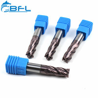 Fresa de carburo BFL de 4 filos, fresa plana HRC55, herramienta de corte para fresado
