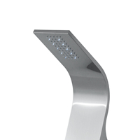 Panneau de douche thermostatique électrique à double poignée en acier inoxydable brossé, nouveau design LANO