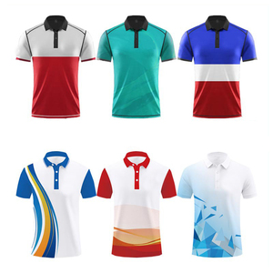 무료 디자인 통기성 흡습성 유니섹스 폴리에스터 자수 반팔 폴로 셔츠 승마 골프 작업복 - Product Image 1